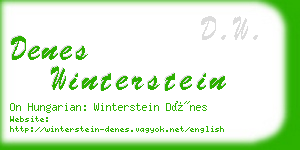 denes winterstein business card